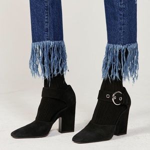 3x1 Lima Blue WM3 Crop Fringe Jeans